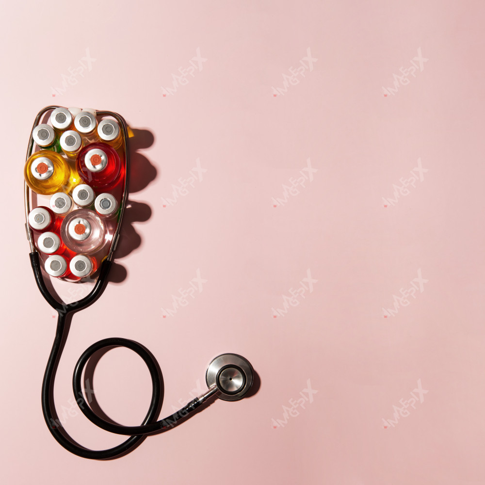 의료 약 소품 청진기